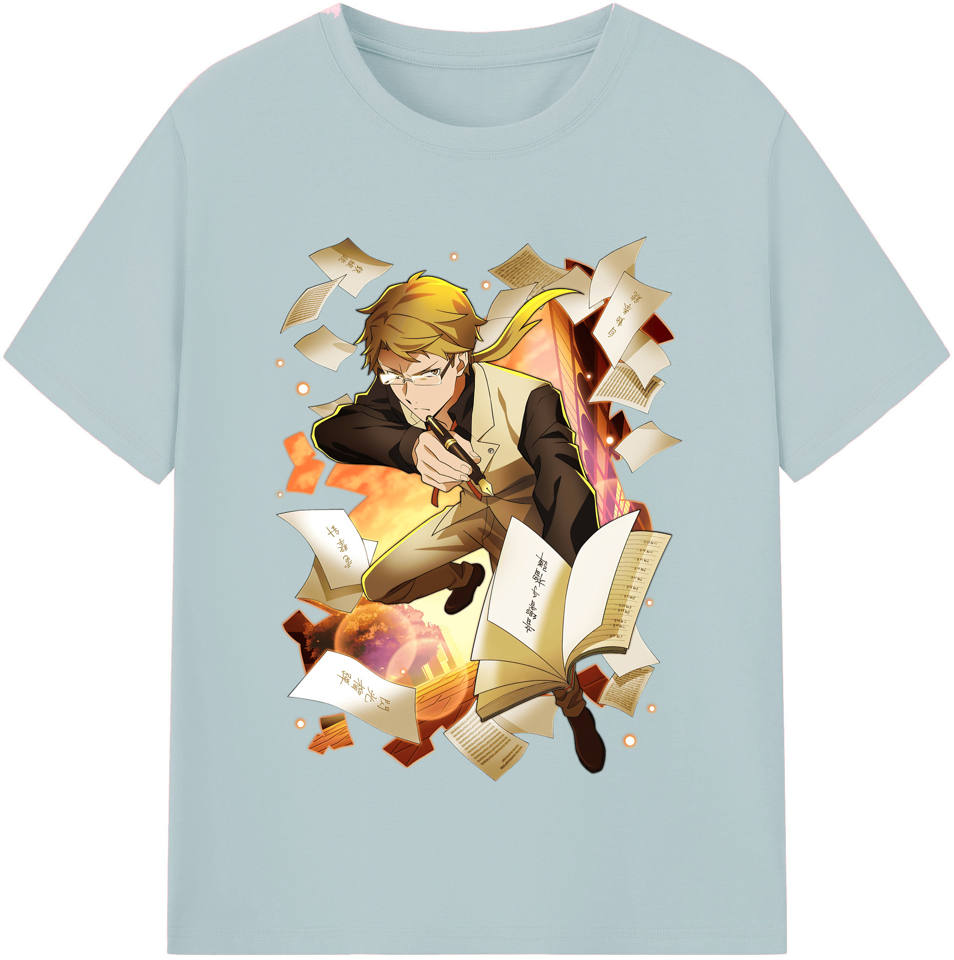 （画像用） 文豪ストレイドッグス Bungo Stray Dogs 綿100％半袖Tシャツ（フロントプリント）